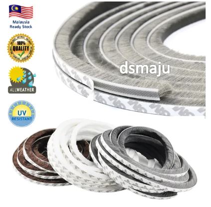 High Quality Self Adaptive Window Brush Seal 9x9 mm Brush Door Seal Brush Strip With 3M Double Side Tape