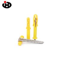 【CW】 50/20/10 M6 M8 M10 Yellow Plastic Expansion Tube With Head Drywall Screw Kit