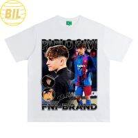 BIL เสื้อยืดพิมพ์ลาย นักฟุตบอลสเปน Golden Boy pablo gavi Garvey เสื้อยืดแขนสั้นพิมพ์ลาย Kada ฟุตบอลโลก