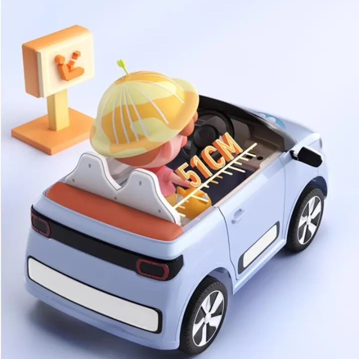 Children's Electric Car FourWheel Dual Drive Ride On Baby Swing Car SelfDrive Inflatable Toy