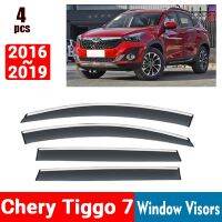 FOR Chery Tiggo 7 2016-2019 Window Visors Rain Guard Windows Rain Cover Deflector Awning Shield Vent Guard Shade Cover Trim