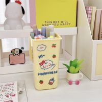 ♛◆♈ Pencil Case Great Desk Small Trash Can Pencil Case Mini Pencil Holder Cartoon Trash Can Shape Desktop Organizer for Student