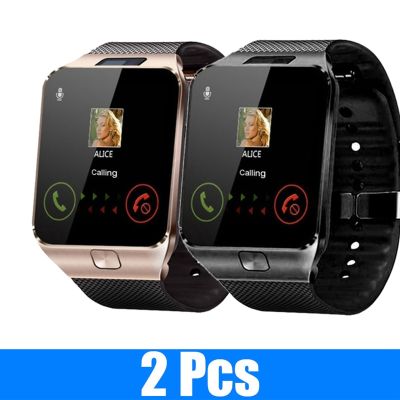 ZZOOI 2 PCS DZ09 Call Phone Smart Watches Sleep Monitor TF SIM Smartwatches Fitness Tracker Remote Control Music Camera Wristwatch