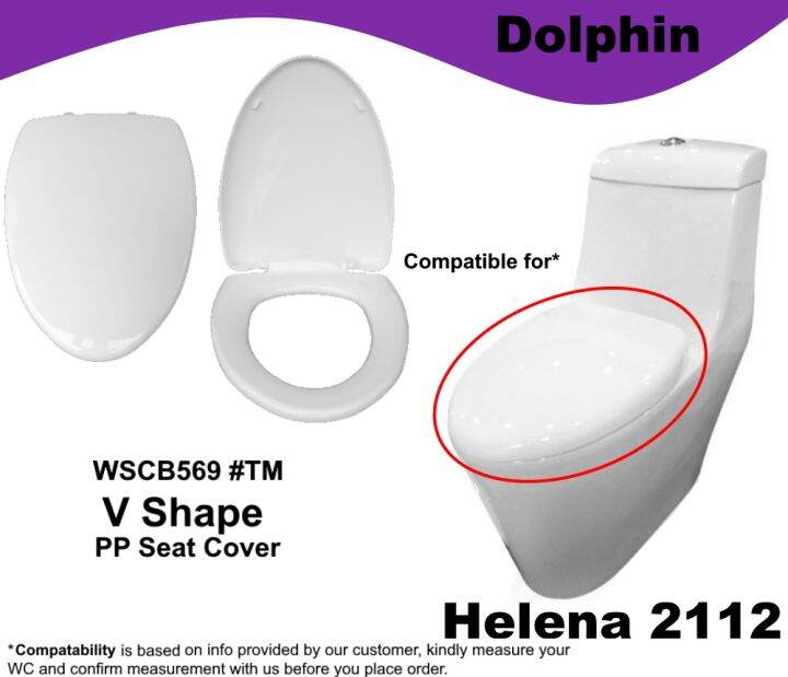 Dolphin Helena 2112 Toilet Seat Cover Replacement (Soft Close) WSCB569