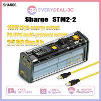 Shargeek/shareek Storm2 100W 25600MAh แบตสำรองชาตโน๊ตบุ๊คมองผ่านครั้งแรกชุดแบตเตอรี่กับหน้าจอ IPS DC และ2 USB C และ USB พอร์ต