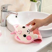 Soft Hand Towel Absorbent Cloth Dishcloths Bathroom Supplies Cartoon Cat Hanging Towel Cleaning Rag Kitchen Drop Shipping Dish Cloth  Towels