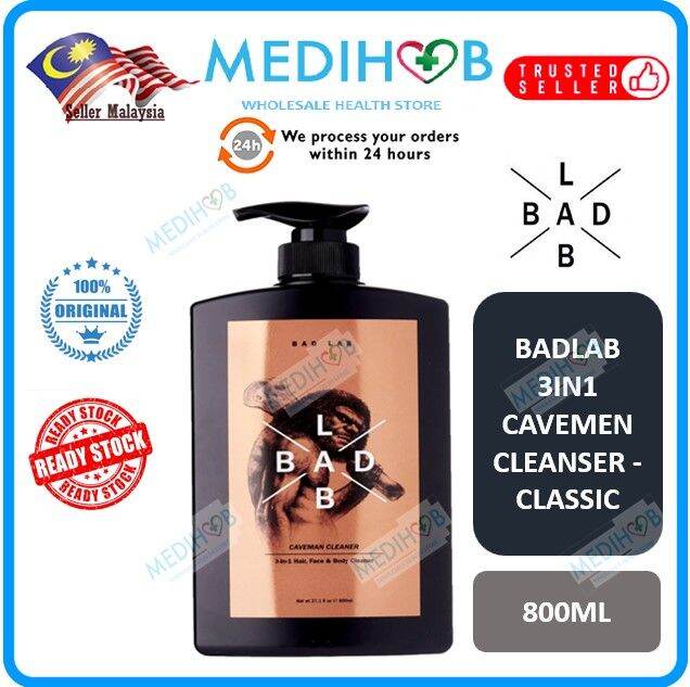 BAD LAB [CAVEMAN CLEANER] 3IN1 Hair, Face & Body Cleaner With Vitamin