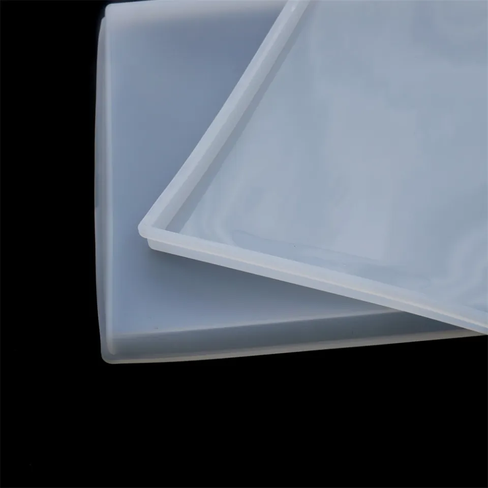 Big Rectangle Plate Resin Mold Fruit Disc Tea Tray UV Epoxy Molds Coaster  Silicone Mould for