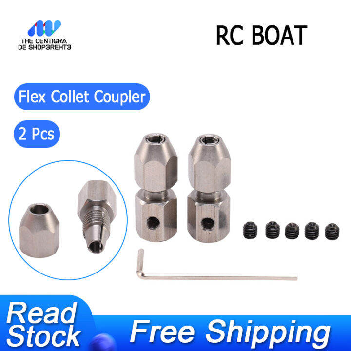 2Pcs RC Boat Flexible Coupling CNC Stainless Steel Flex Collet Coupler Lazada PH