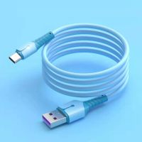 [Low price promotion] Suitable for Apple Android TYPE-C mobile phone charging cabl silicone with light data cable 3A fast charging data cable