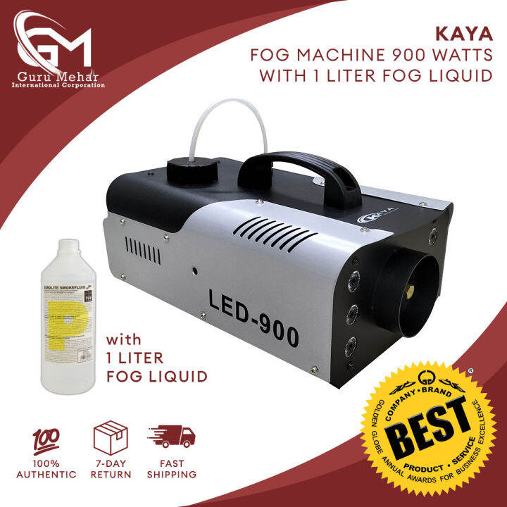 FOG MACHINE BUNDLE (KAYA) 900 Watts LED Fog Machine Wired DJ Effect with Remote Control + 1