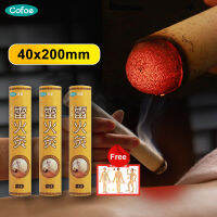 Cofoe 3Pcs 4*20ซม. Thunder Fire Moxibustion ม้วนหนาธรรมชาติ Moxa Cone Room ฆ่าเชื้อฆ่าเชื้อ Smokeless จีน Moxibustion Therapy