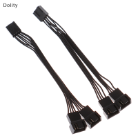 Dolity ใหม่4Pin Fan PWM CABLE 1ถึง2เมนบอร์ด Temperature Control EXTENSION CABLE