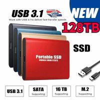 ฮาร์ดดิสก์ภายนอก SSD 2TB 1TB 60TB 128TB Type-C 16TB USB 3.1 ความเร็วสูง แบบพกพา สําหรับแล็ปท็อป PS4