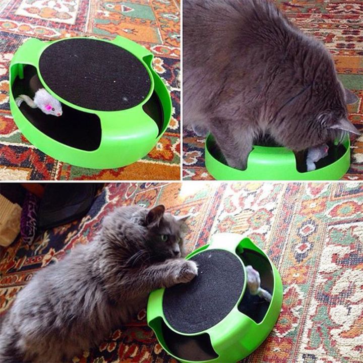 smilewil-ของเล่นจานเสียงแมว-ของเล่นแมว-แมวจับหนู-ของเล่นสัตว์เลี้ยง-เกมส์เล็กๆ-มีกระดานจับแมวอยู่ด้านบน