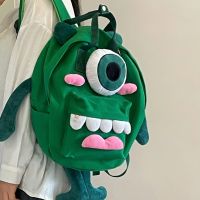 The New Uniqlo original primary school student canvas schoolbag cute cyclops wild cartoon Japanese ins campus male and female doll backpack