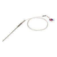 New Product FTARP08 PT100 Type 100Mm Flexible Probe 1M PTFE Silver Plated Copper Cable RTD Temperature Sensor Diameter 3Mm 4Mm 5Mm 6Mm