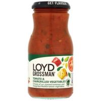 New Normal ? (x 1) Loyd Grossman Tomato and Chargrilled Vegetables Pasta Sauce 350g ลอยด์ กรอสเเมน ซอสพาสต้ามะเขือเทศและผักย่าง 350g