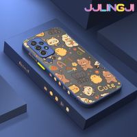 Jlingji เคสปลอกสำหรับ Samsung กาแลคซี A52s 5G A52 4G A52 5G ลายสัตว์น่ารักบางมีน้ำค้างแข็งโปร่งใสแข็งขอบสี่เหลี่ยมกันกระแทกลายปลอกซิลิโคนเคสนิ่มป้องกันคลุมทั้งหมด