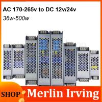 Merlin Irving Shop AC 220v to DC 12V/24VLED Power Supply Lighting Transformers Adapter Switch 60W 100W 150W 200W 300W For LED Strips