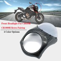 หน้ากากหลอดไฟหน้าสำหรับ Honda CB1000R CB650R 2019-2022แฟริ่งไฟหน้าจักรยานยนต์แบบย้อนยุคสำหรับคาเฟ่ CB 1000R ยึดจับกับแกน