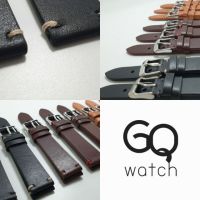 ♖GQ watch สายนาฬิกา หนังแท้ หนังทั้งเส้น สายสไตล์ Vintage wristwatch strap genuine leather✰