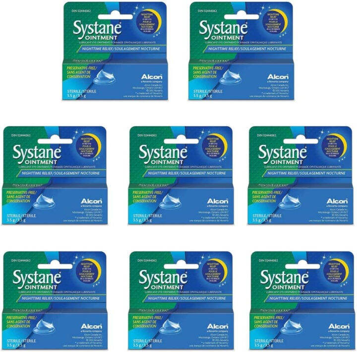 Systane Nighttime Lubricant Eye Ointment 3.50 g (8 Pack) Lubricates and ...