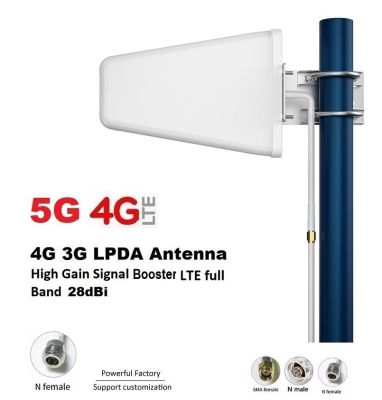 Broadband 690-3700MHz Outdoor 28dBi 45G Directional LPDA Antenna for Signal Booster