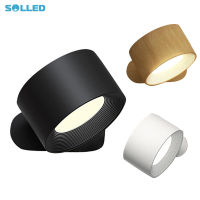 LED Wall Sconce 360° Magnetic Ball Rotate Touch Control USB Rechargeable Cordless Wall Mounted Lamp For Reading Bedside