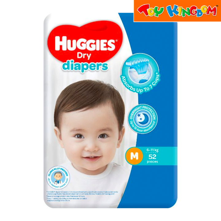 Huggies Dry Taped Diapers 52 Pads Medium Lazada PH