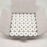 Hot Sale 144pcs thread Size L White Black 75D2 Sideless 100 polyester prewound popbins