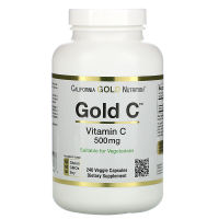 California Gold Nutrition Gold C Vitamin C 500 mg, 240 Veggie Capsules