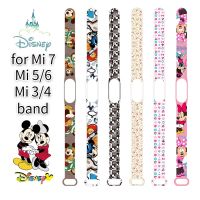 【LZ】 Disney Mickey Mouse Xiaomi Strap for Mi Band 7/6/5/4/3/NFC Wristband Cartoon Figurs Donald Duck Print Watch Replacement Band