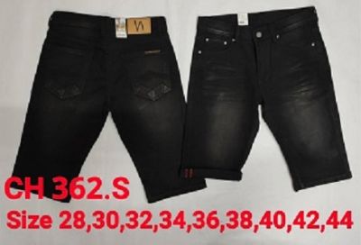 jeans กางเกงยีนส์ผู้ชาย กางเกงยีนส์ขาสั้น เดฟ-ผ้ายืด สีดำ Size. 28-44