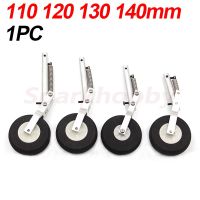 1PC 110 120 130 140mm Aluminum Alloy Retractable Belt Spring Landing Gear 45mm 50mm Spomge Wheel For Fixed Wing RC Airplane Accs