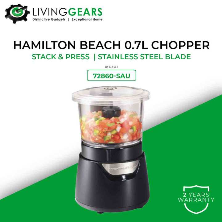 Hamilton Beach Stack & Press 3 Cup Glass Bowl Chopper Model# 72860