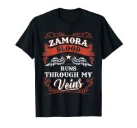 Zamora Blood Runs Through My Veins Family Christmas Tshirt