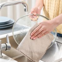 Microfiber Glass Cleaning Towel Mirror Cleaning Cloth Kitchen Cleaning Towel Wipe Wine Glass Cloth Car Window Clean Tools Dish Cloth  Towels