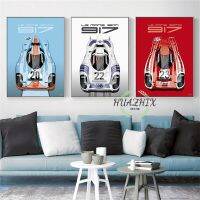 ภาพวาดผ้าใบ24ชั่วโมง Le Mans 1971 917K Martini Racing Team Car Wall Art โปสเตอร์พิมพ์รูปภาพสำหรับห้องนั่งเล่นตกแต่งบ้าน New