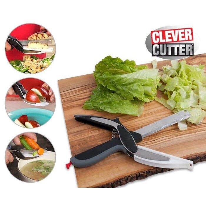 Clever Cutter Gunting Pemotong Daging Buah Dan Sayur Praktis Lazada Indonesia