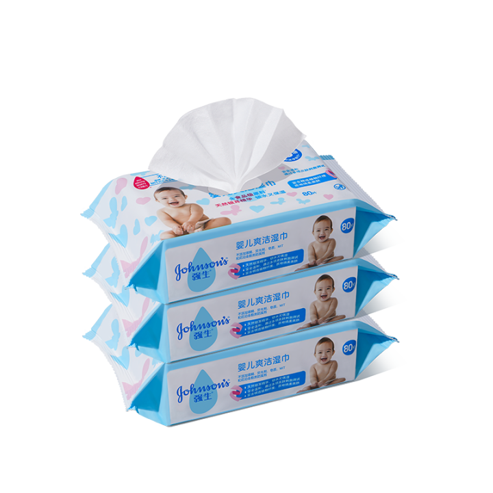 Johnson & Johnson baby refreshing wet wipes 80 pieces *3 packs of