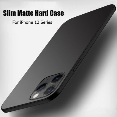 [สินค้าใหม่ในสต็อก] สำหรับ iPhone 12 Case Simple Slim Matte Hard PC ฝาหลังสำหรับ iPhone 14 Pro Max Plus 12 Mini 11 13 Pro Max IPhone12 Pro เคสโทรศัพท์
