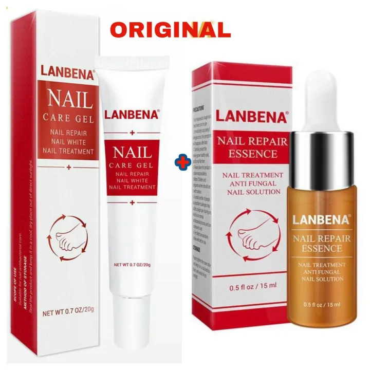 LANBENA 100 ORIGINAL 2pcs Nail Repair Essence Anti Fungal