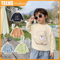 Teens Life เสื้อการ์ตูนเด็กผู้ชาย ท็อปส์ซูบาง ๆ สำหรับเด็กในฤดูใบไม้ร่วง เสื้อผ้าใหม่ฤดูใบไม้ร่วง