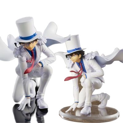 oeqqqo Anime Conan Edogawa Jimmy Kudo Kaitou Kiddo Kneeling Posture Figure 19CM Action PVC Anime Figure Kid Toy Doll Toyts Model