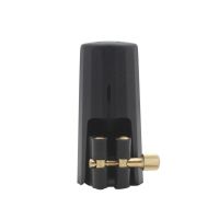 Alto Tenor Soprano Saxophone Mouthpiece PU Leather Clamp Clip + Cap Sax Saxophone Music Instrument Accessories