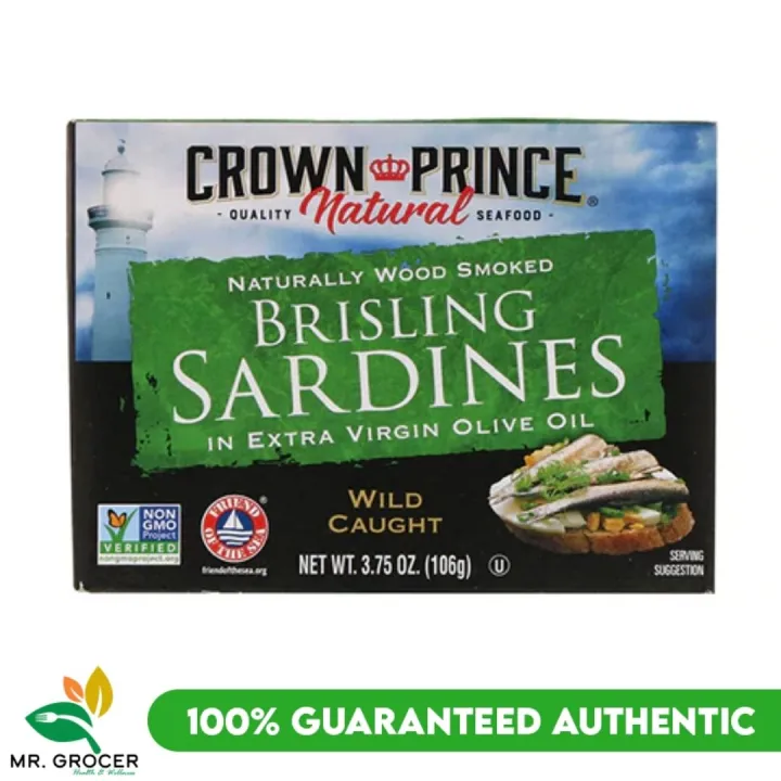 Crown Prince Brisling Sardines in Extra Virgin Olive Oil 106g Lazada PH