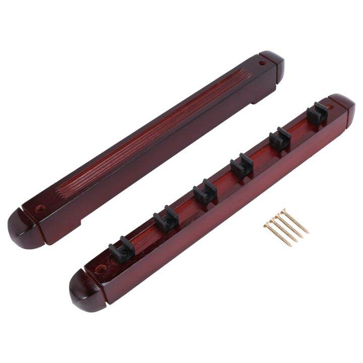 Billiard Pool Snooker Table Wall Mount Hanging Professional 6 Cue