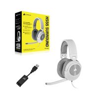 HEADSET (หูฟัง) CORSAIR HS55 SURROUND (WHITE) (CA-9011266-AP)