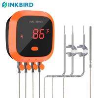 INKBIRD IBT-4XC Meat Thermometer Waterproof Bluetooth with 4 Probes Rechargeable Battery with Alarm for Kitchen BBQ Oven Smoker